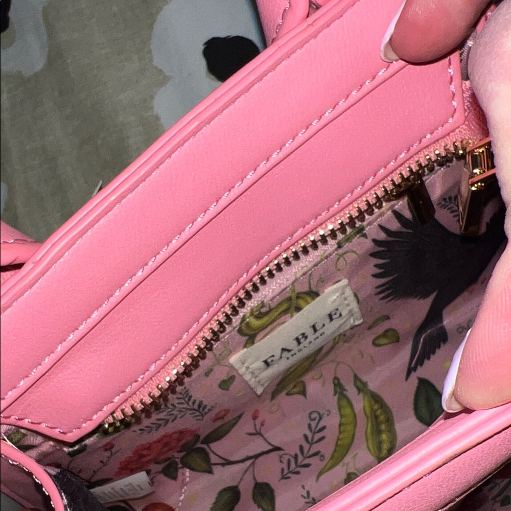 Fable England Mini Pink Handbag with Scarf - Picture 4 of 15